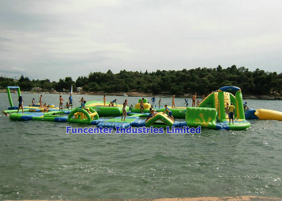 উচ্চ স্থায়িত্ব Bouncy জল পার্ক, জল ক্রীড়া জল পার্ক সাগর জল জারণ প্রতিরোধক